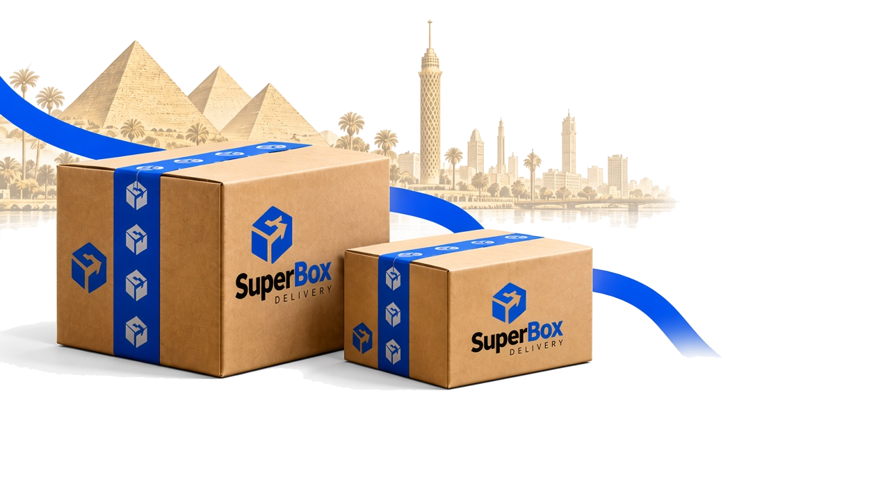 صناديق شحن SuperBox مع معالم مصرية